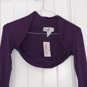 NWT Purple shrug